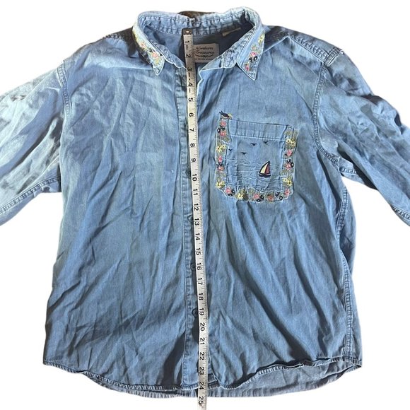 VTG Northern Treasures Floral Embroidered top - Picture 8 of 10